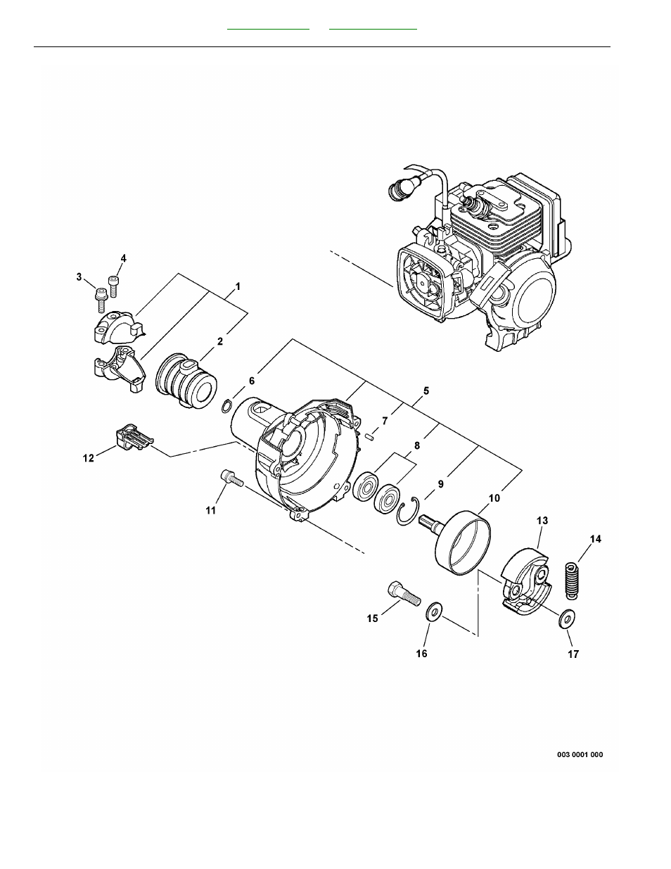 Fan case, clutch | Echo SRM-265T User Manual | Page 8 / 44