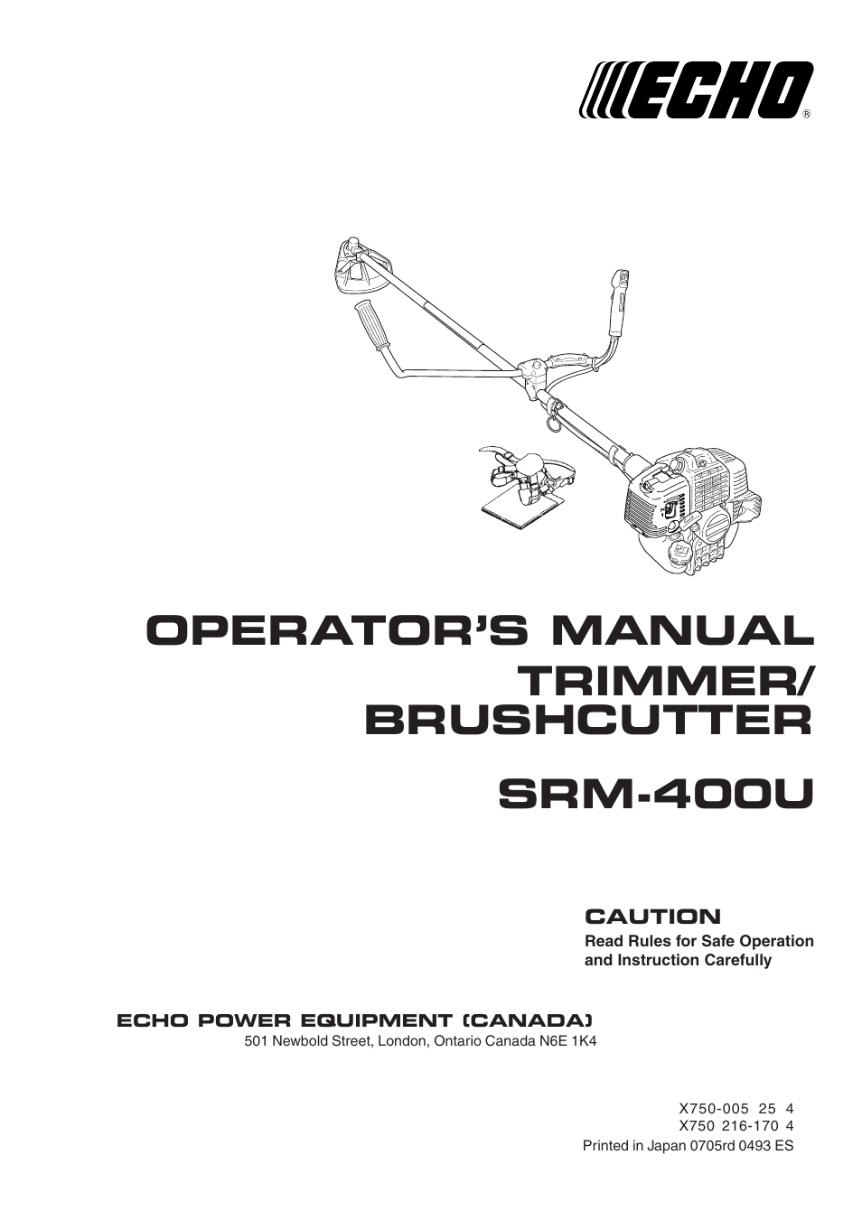 Echo SRM-400U User Manual | 22 pages