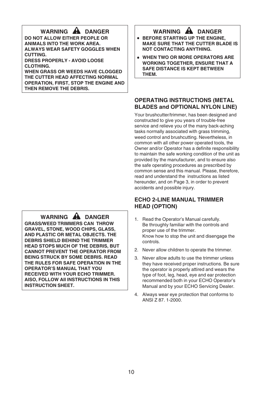 Echo SRM-400U User Manual | Page 10 / 22