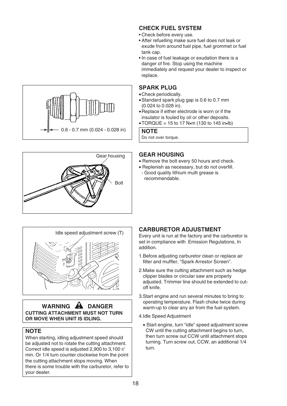 Echo SRM-400U User Manual | Page 18 / 22