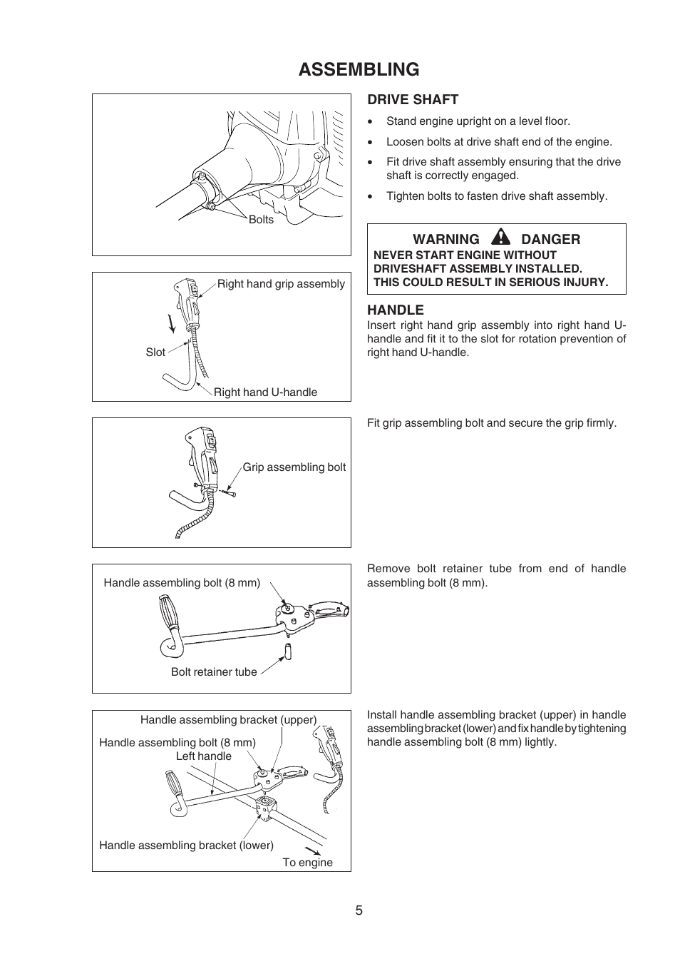 Assembling | Echo SRM-400U User Manual | Page 5 / 22