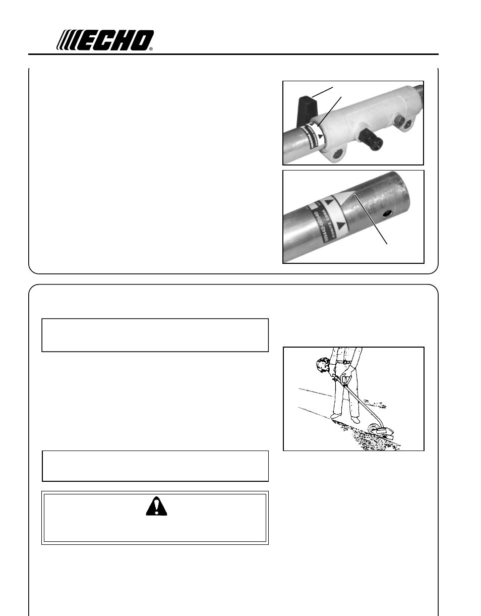 Warning danger | Echo POWER EDGER ATTACHMENT 99944200470 User Manual | Page 8 / 13