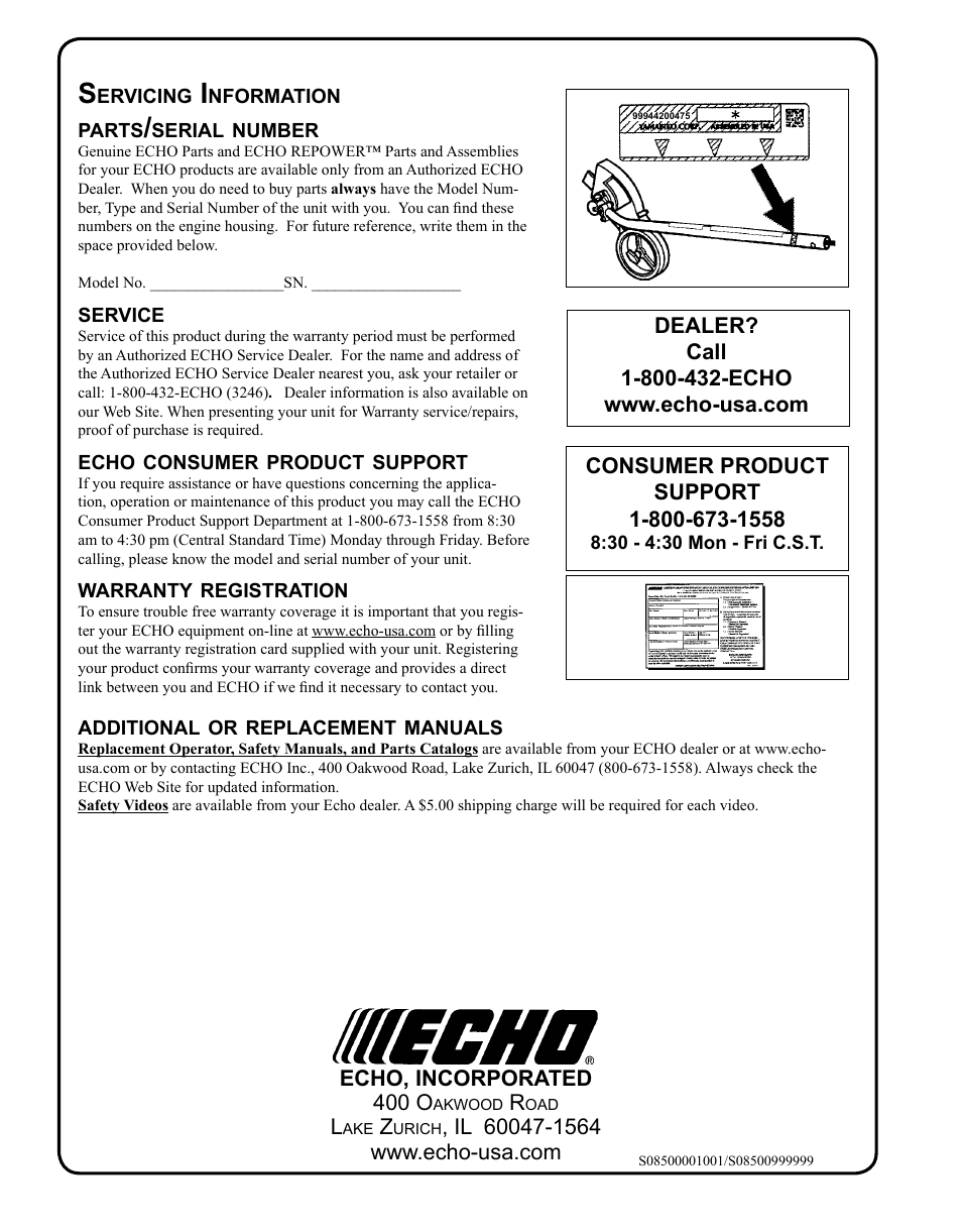 Echo SRM-2400SB User Manual | Page 16 / 16