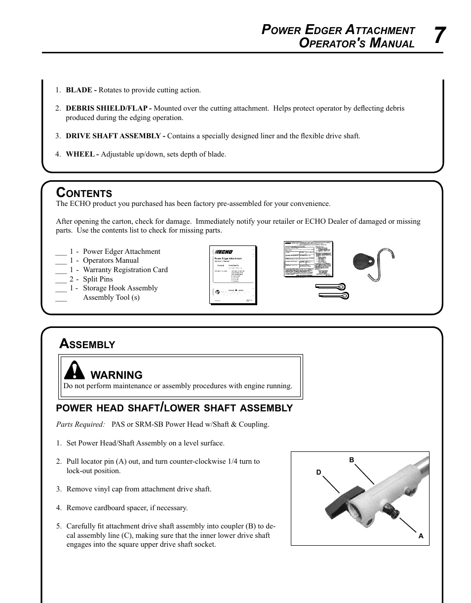 Echo SRM-2400SB User Manual | Page 7 / 16