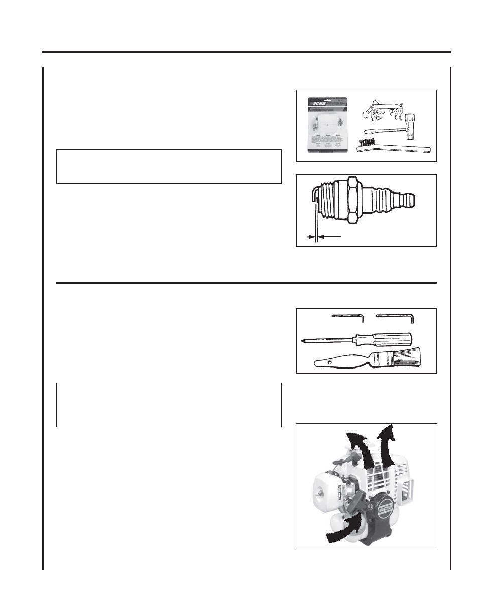 Spark plug, Cooling system | Echo SHC-210 User Manual | Page 17 / 28