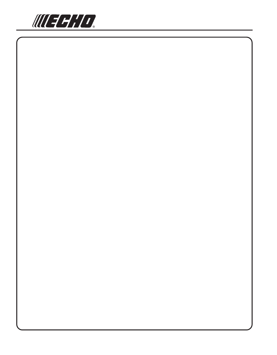 Echo SHC-210 User Manual | Page 26 / 28