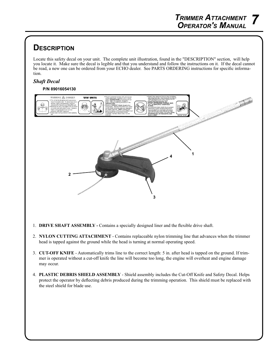 Echo 99944200545 User Manual | Page 7 / 16