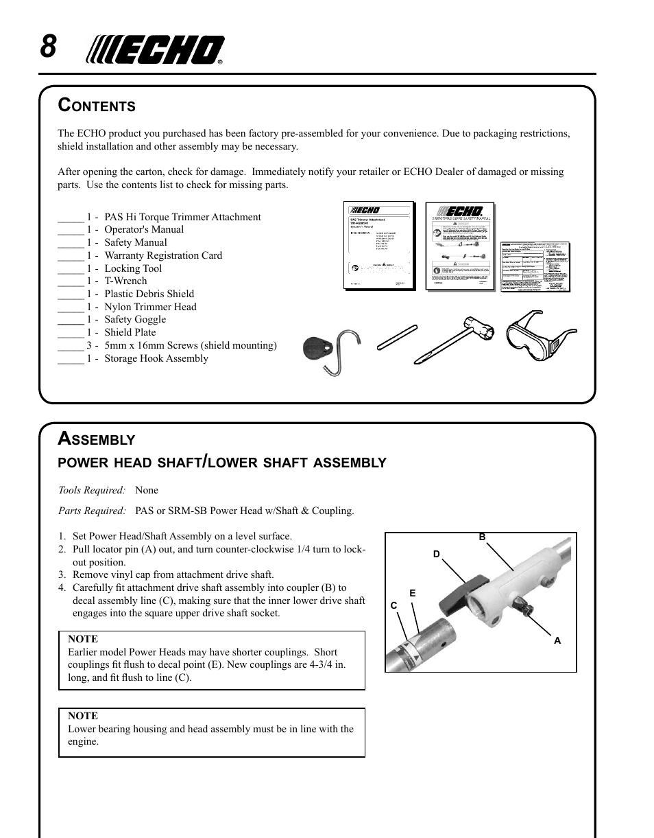 Echo 99944200545 User Manual | Page 8 / 16