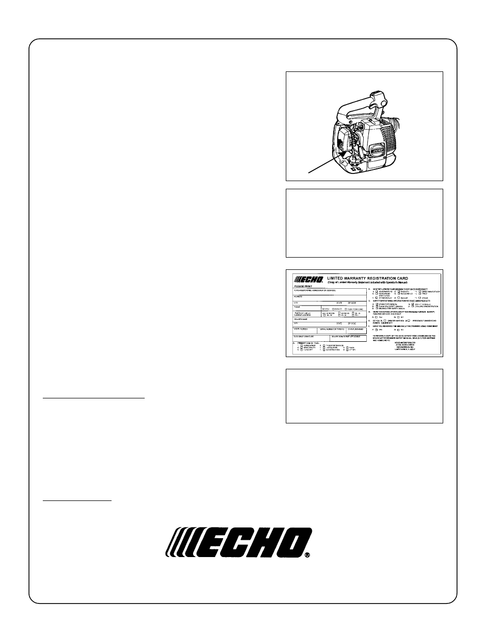 Dealer | Echo PB-2400 User Manual | Page 24 / 24