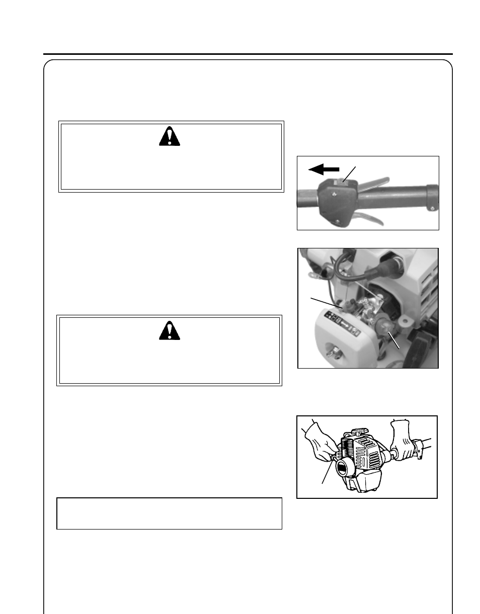 Warning danger | Echo SRM - 2100 User Manual | Page 21 / 37