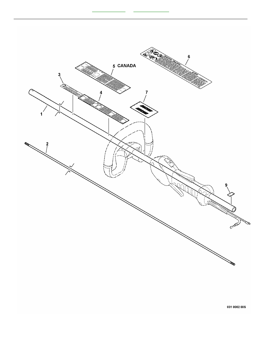 Main pipe, solid driveshaft | Echo SRM-265S User Manual | Page 28 / 42