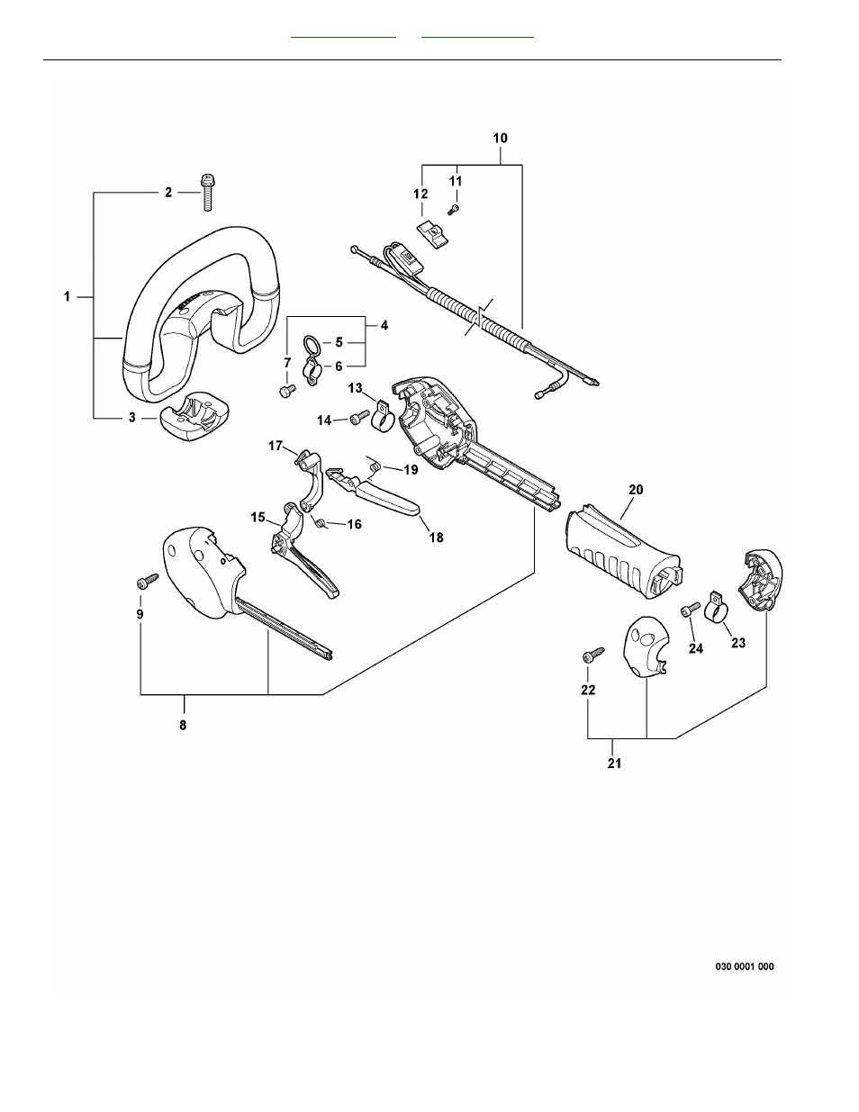 Handles, throttle control | Echo SRM-265S User Manual | Page 30 / 42