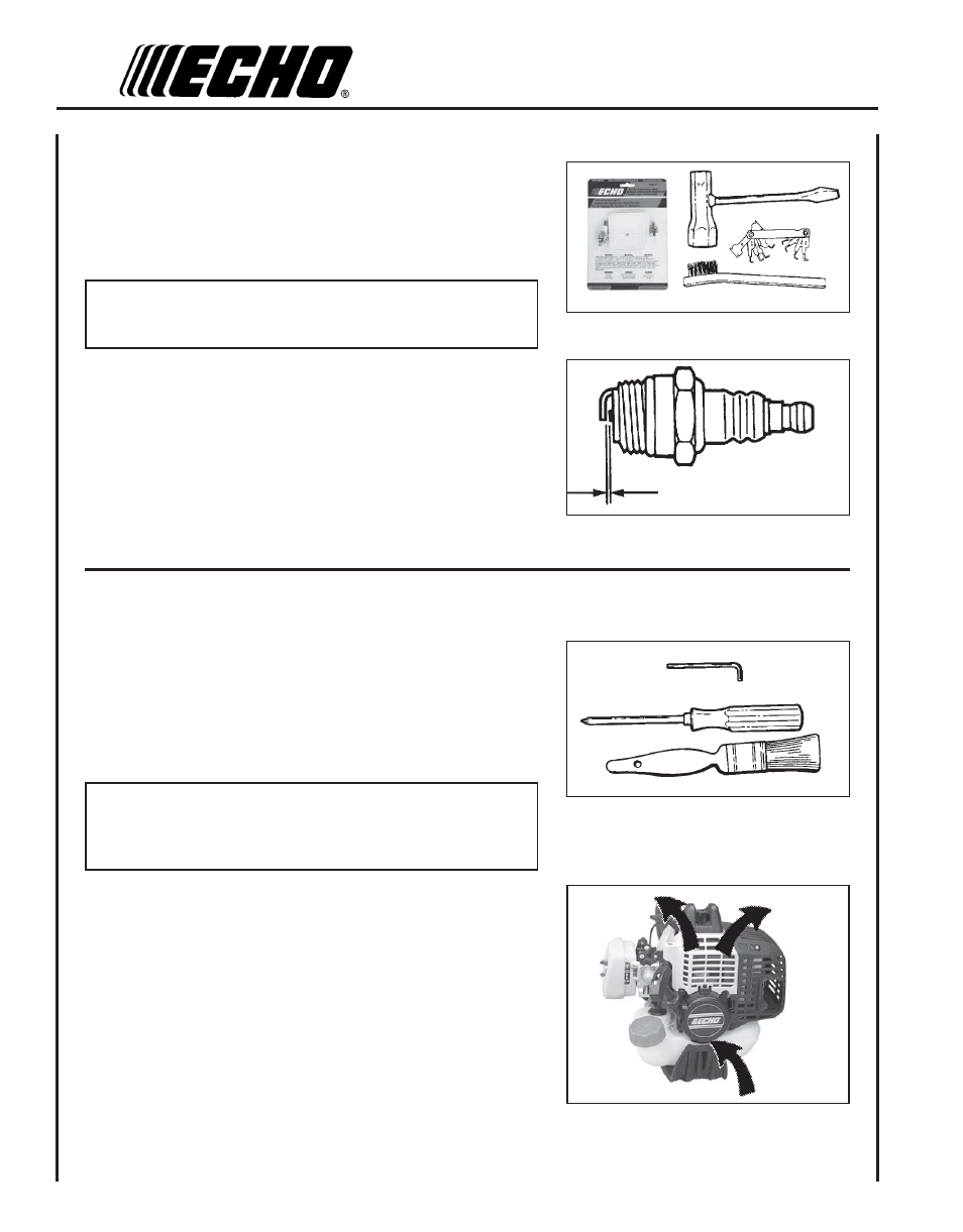 Spark plug, Cooling system | Echo PRO ATTACHMENT SERIES PAS-230 User Manual | Page 16 / 24