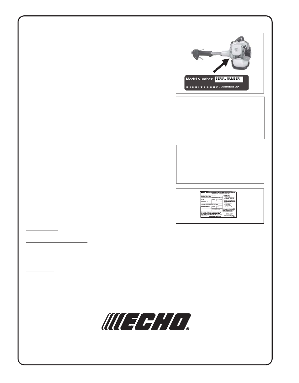 Servicing information | Echo PRO ATTACHMENT SERIES PAS-230 User Manual | Page 24 / 24