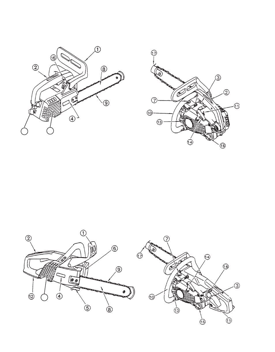 Nomenclature of parts, Cs-345 | Echo CS-300 User Manual | Page 6 / 24