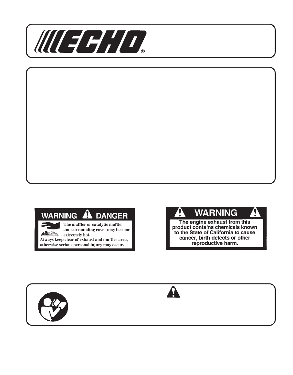 Echo SRM - 230U User Manual | 32 pages