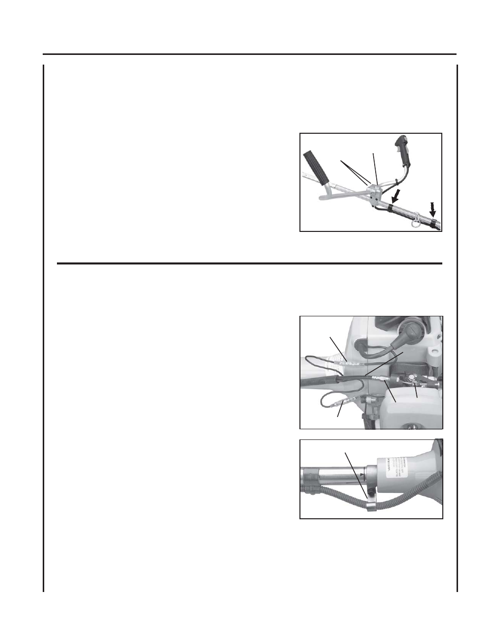 U-handle installation, Throttle linkage and ignition leads | Echo SRM - 230U User Manual | Page 13 / 32
