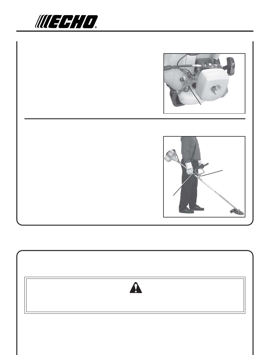 Balance and adjust unit, Operation, Operation with blades | Echo SRM - 230U User Manual | Page 14 / 32