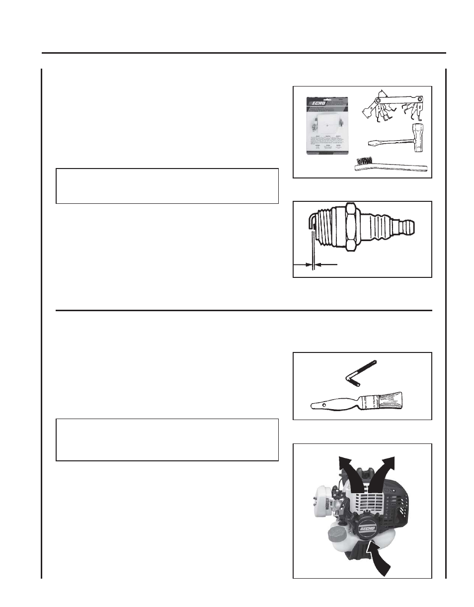 Spark plug, Cooling system | Echo SRM - 230U User Manual | Page 23 / 32