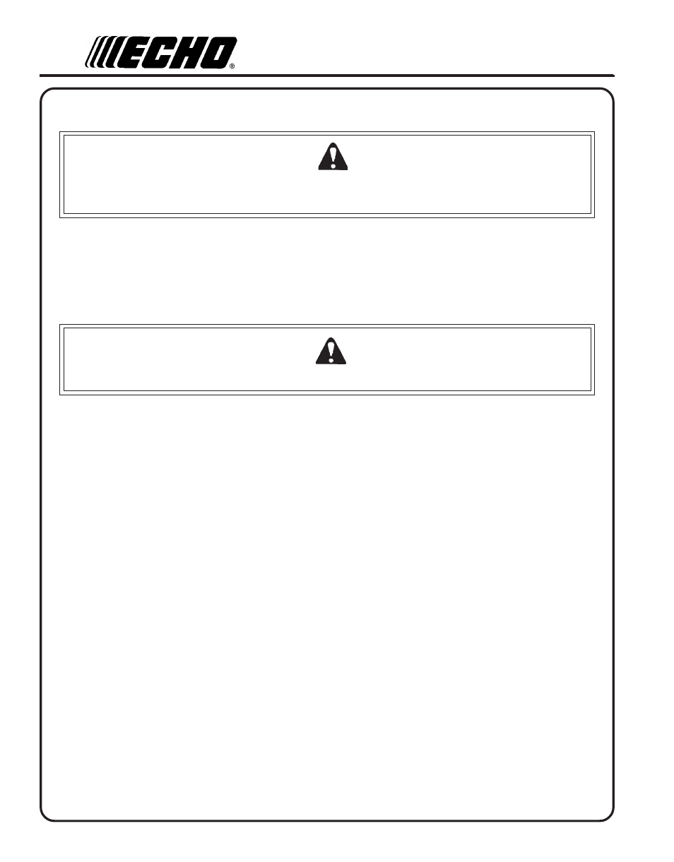 Storage, Warning danger | Echo SRM - 230U User Manual | Page 30 / 32