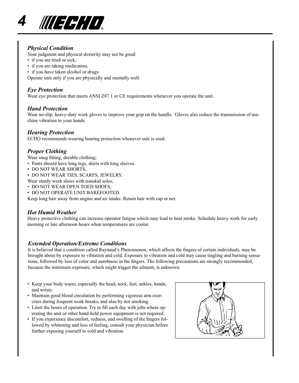 Echo SRM-225I User Manual | Page 4 / 36