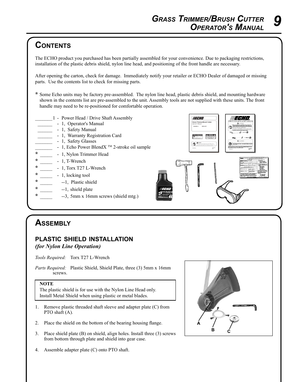 Echo SRM-225I User Manual | Page 9 / 36