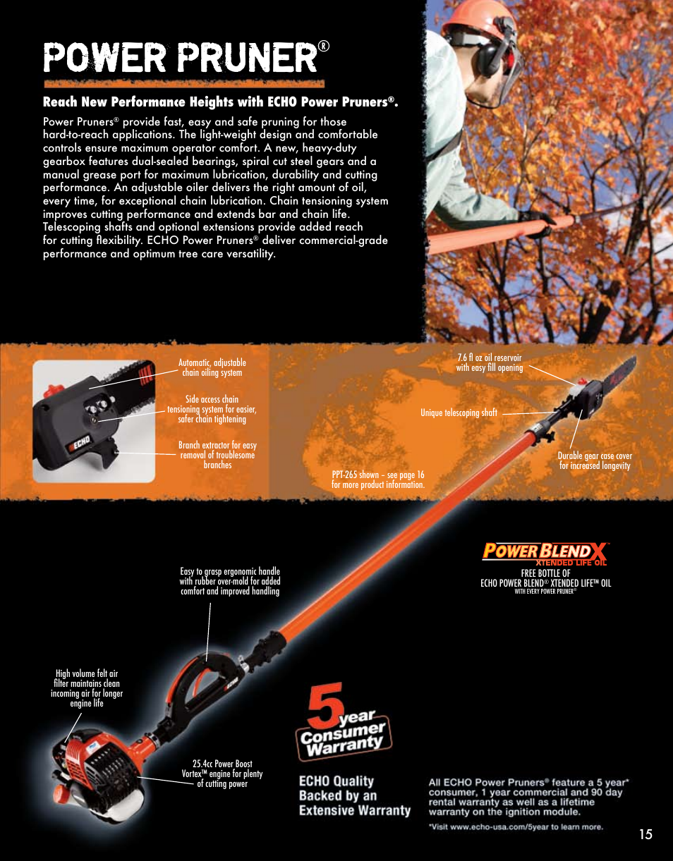 Power pruner | Echo ELMO HV-110XG User Manual | Page 15 / 72