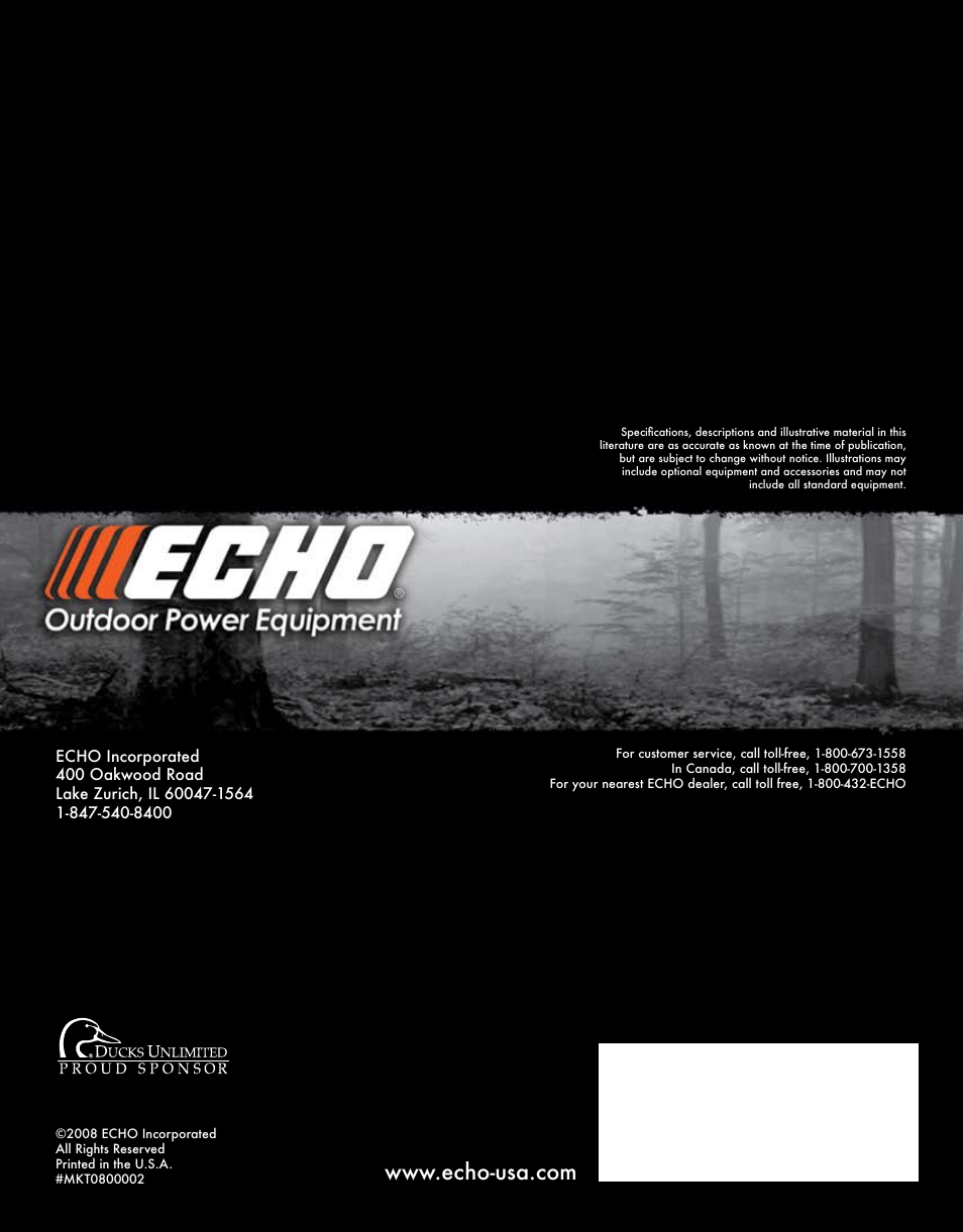 Echo ELMO HV-110XG User Manual | Page 72 / 72