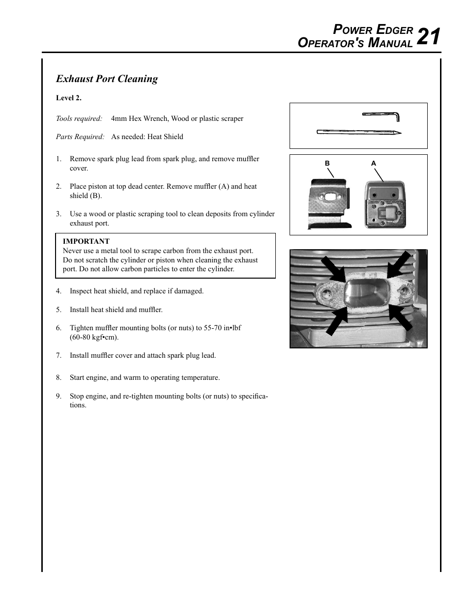 Echo POWER EDGER PE-265 User Manual | Page 21 / 32