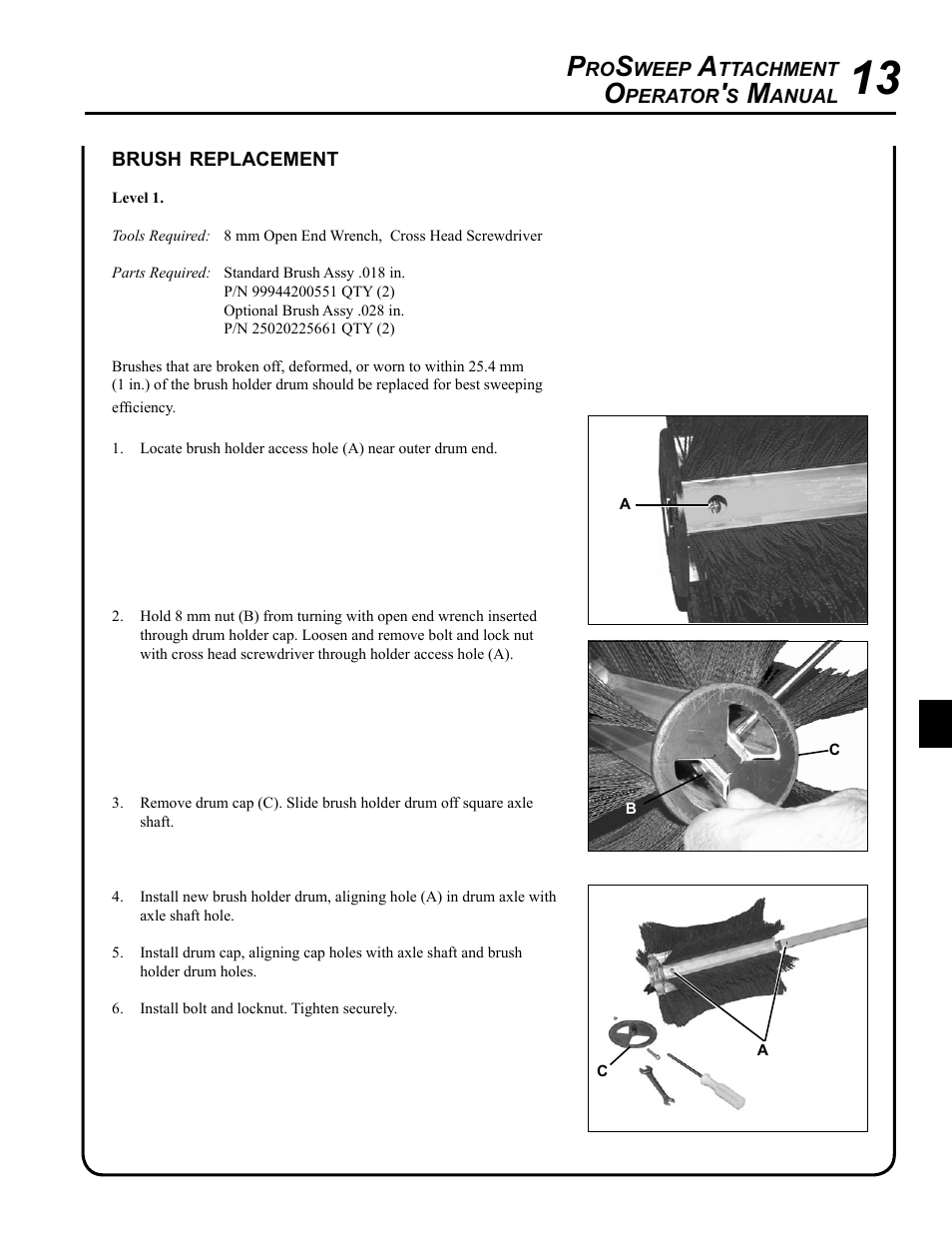 Brush replacement | Echo 99944200553 User Manual | Page 13 / 16