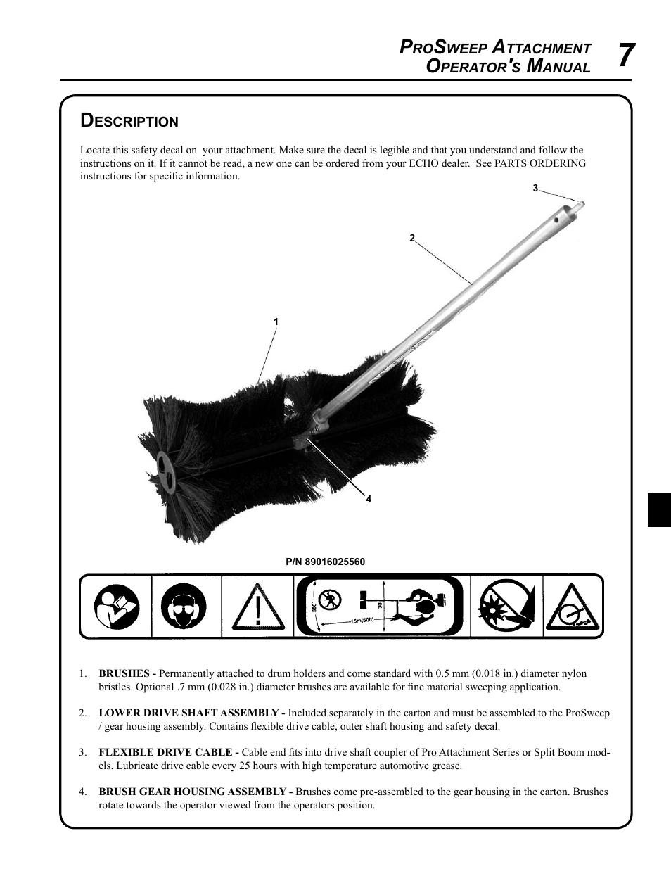 Description | Echo 99944200553 User Manual | Page 7 / 16