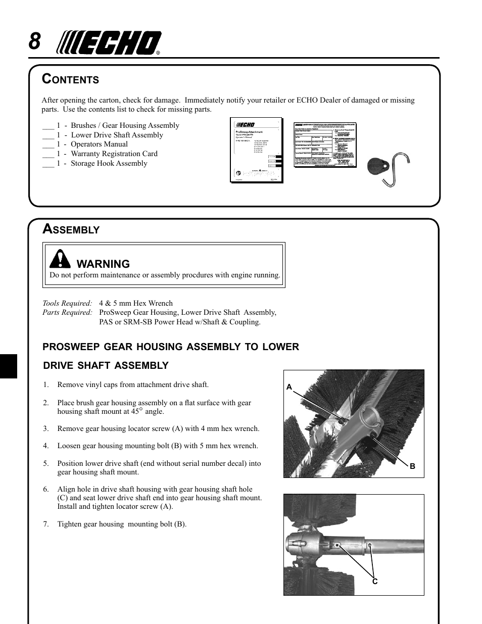 Echo 99944200553 User Manual | Page 8 / 16