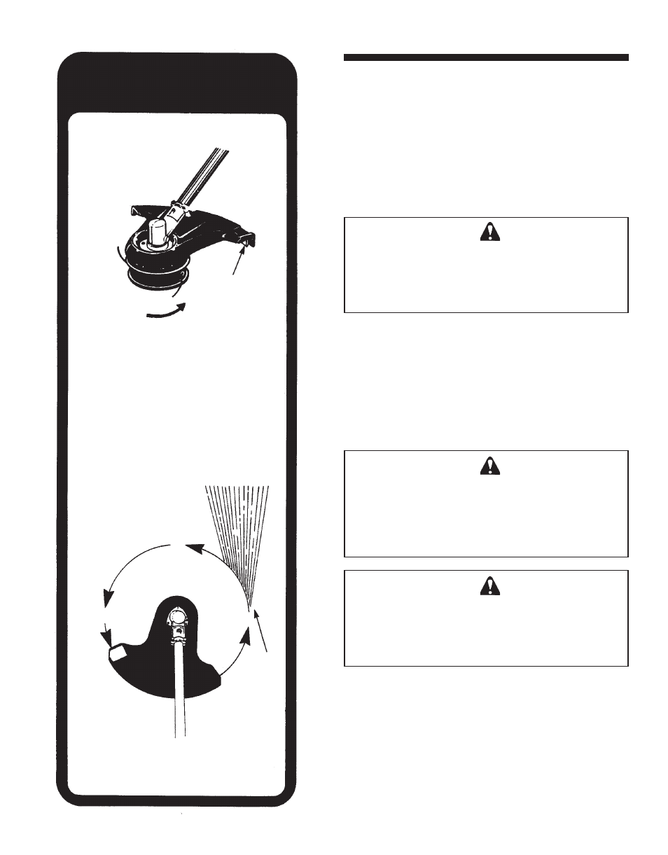 Straight shaft units, Debris, Warning danger | Echo BRUSHCUTTER User Manual | Page 17 / 28