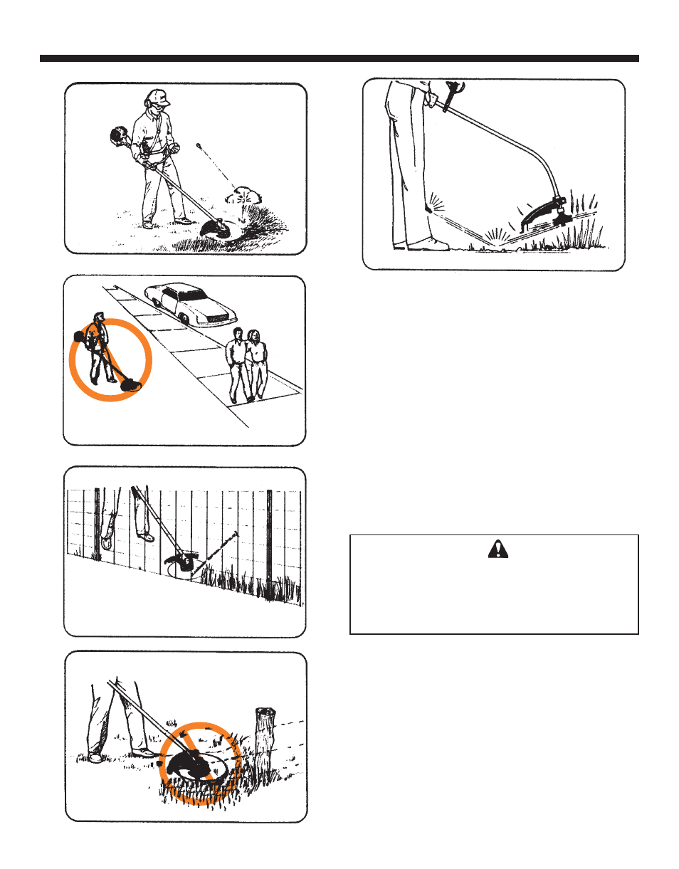 Warning danger | Echo BRUSHCUTTER User Manual | Page 20 / 28