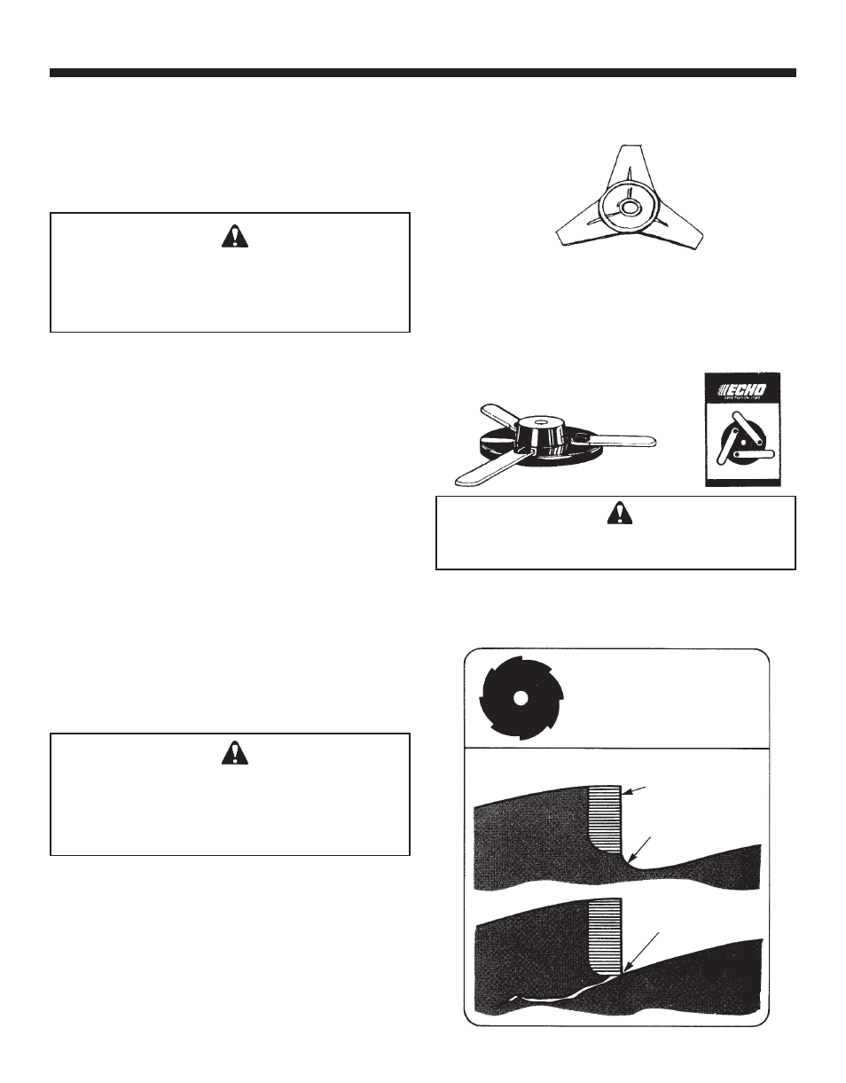 Echo flexible weed/grass blade, Echo maxi-cut, Weed cutter | Echo metal weed/grass blade, For srm units only, For gt and srm units | Echo BRUSHCUTTER User Manual | Page 25 / 28