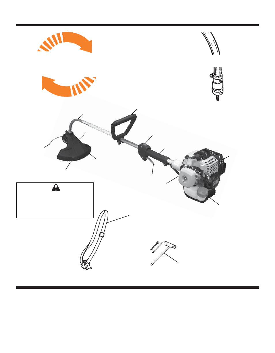 Glossary (continued), Curved shaft models, Gt series | Clockwise, Warning danger | Echo BRUSHCUTTER User Manual | Page 6 / 28