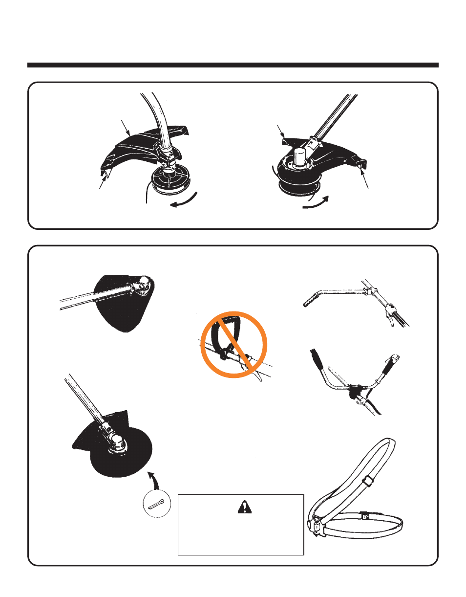 Warning danger | Echo BRUSHCUTTER User Manual | Page 9 / 28