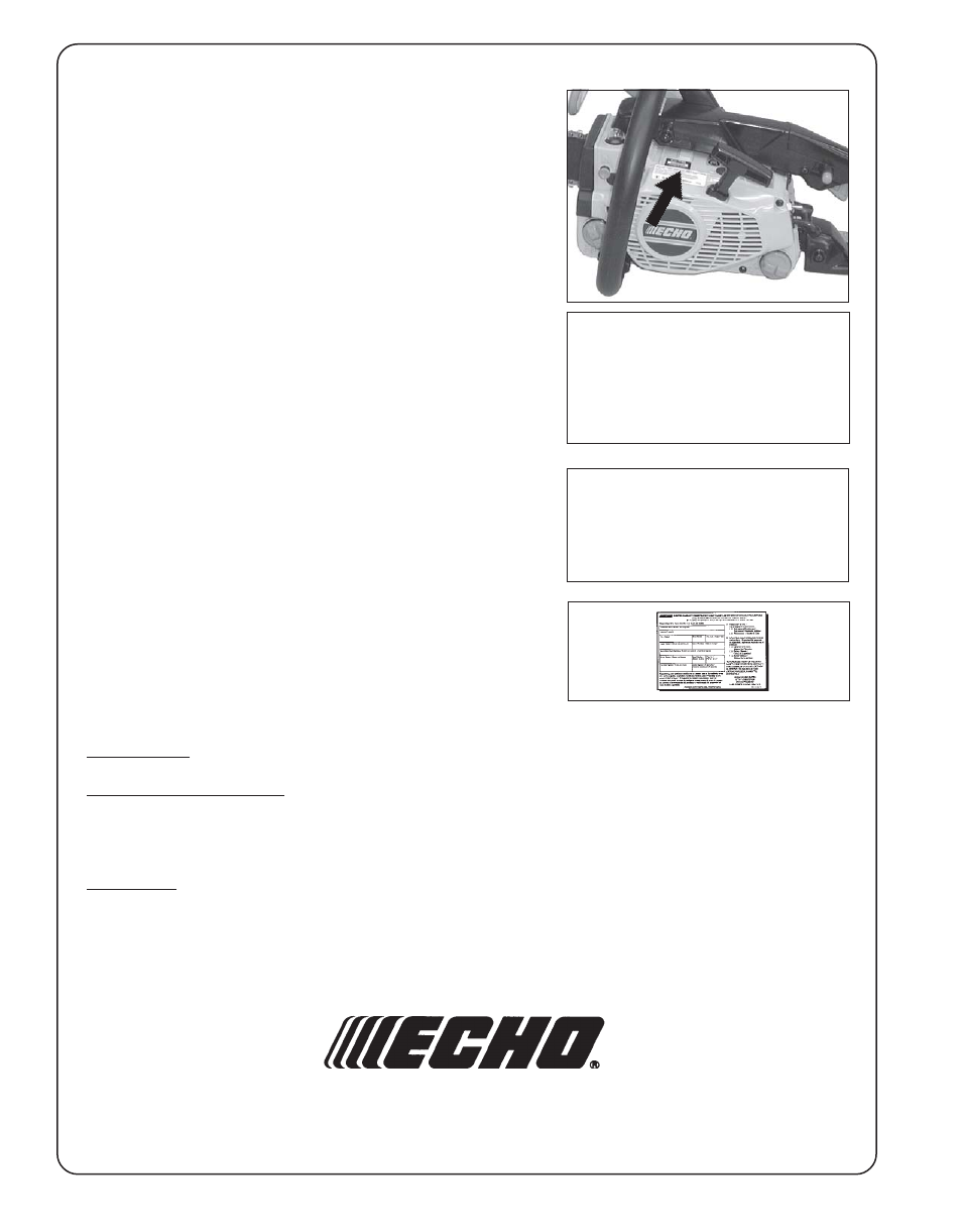 Servicing information | Echo CS-305 User Manual | Page 28 / 28