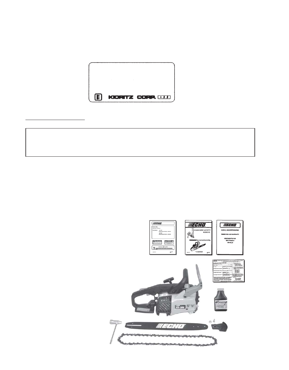 Emission data, Description | Echo CS-305 User Manual | Page 6 / 28