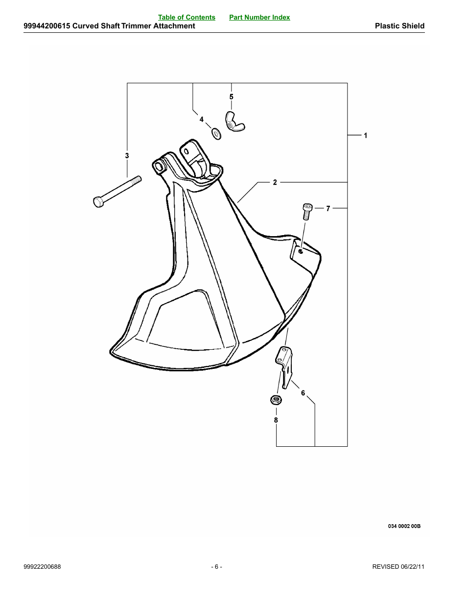 Plastic shield | Echo 99944200615 User Manual | Page 6 / 14