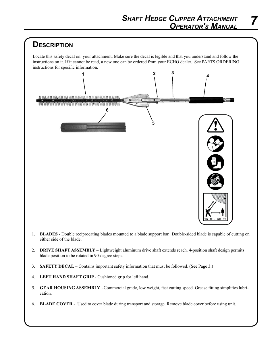 Echo 99944200485 User Manual | Page 7 / 20