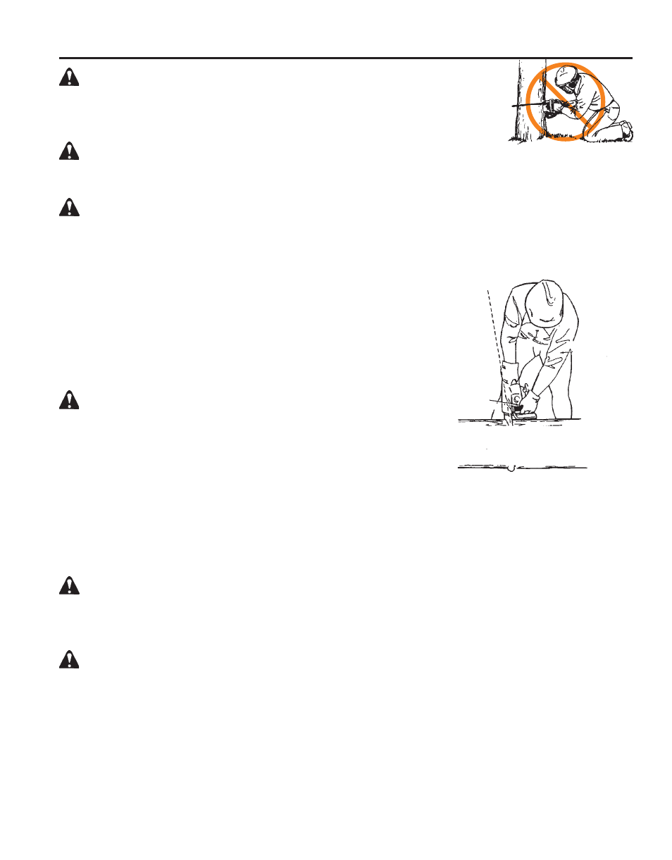 Operating saw without the kick guard, Device, Good control | Echo X52000020 User Manual | Page 13 / 36
