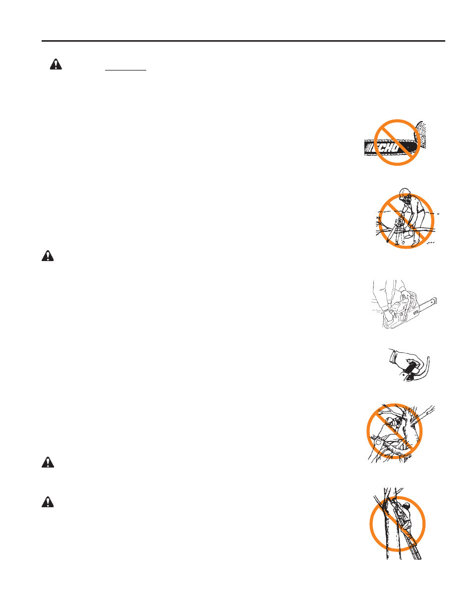 Key safety and risk prevention rules | Echo X52000020 User Manual | Page 19 / 36