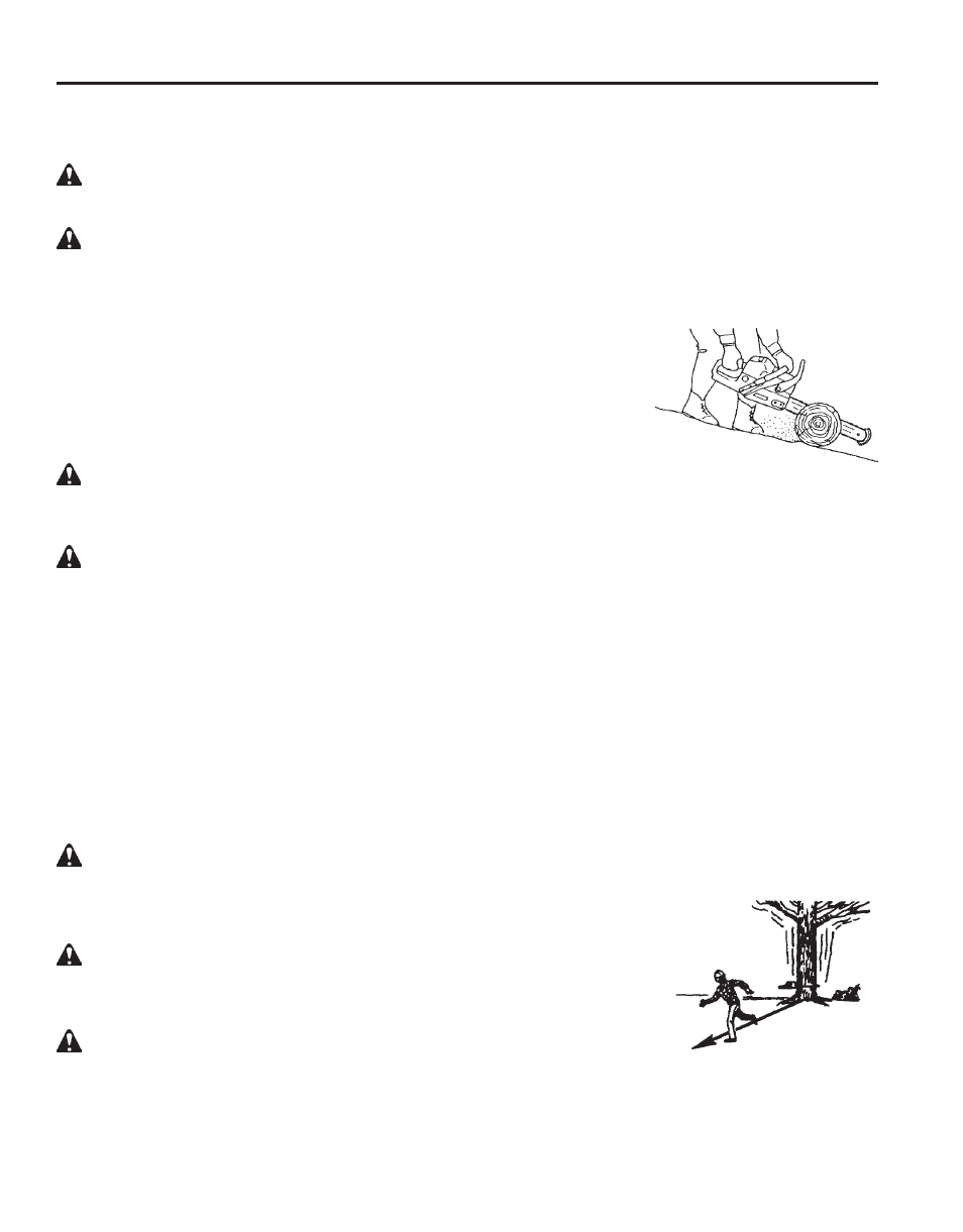 Safe wood cutting practices | Echo X52000020 User Manual | Page 24 / 36