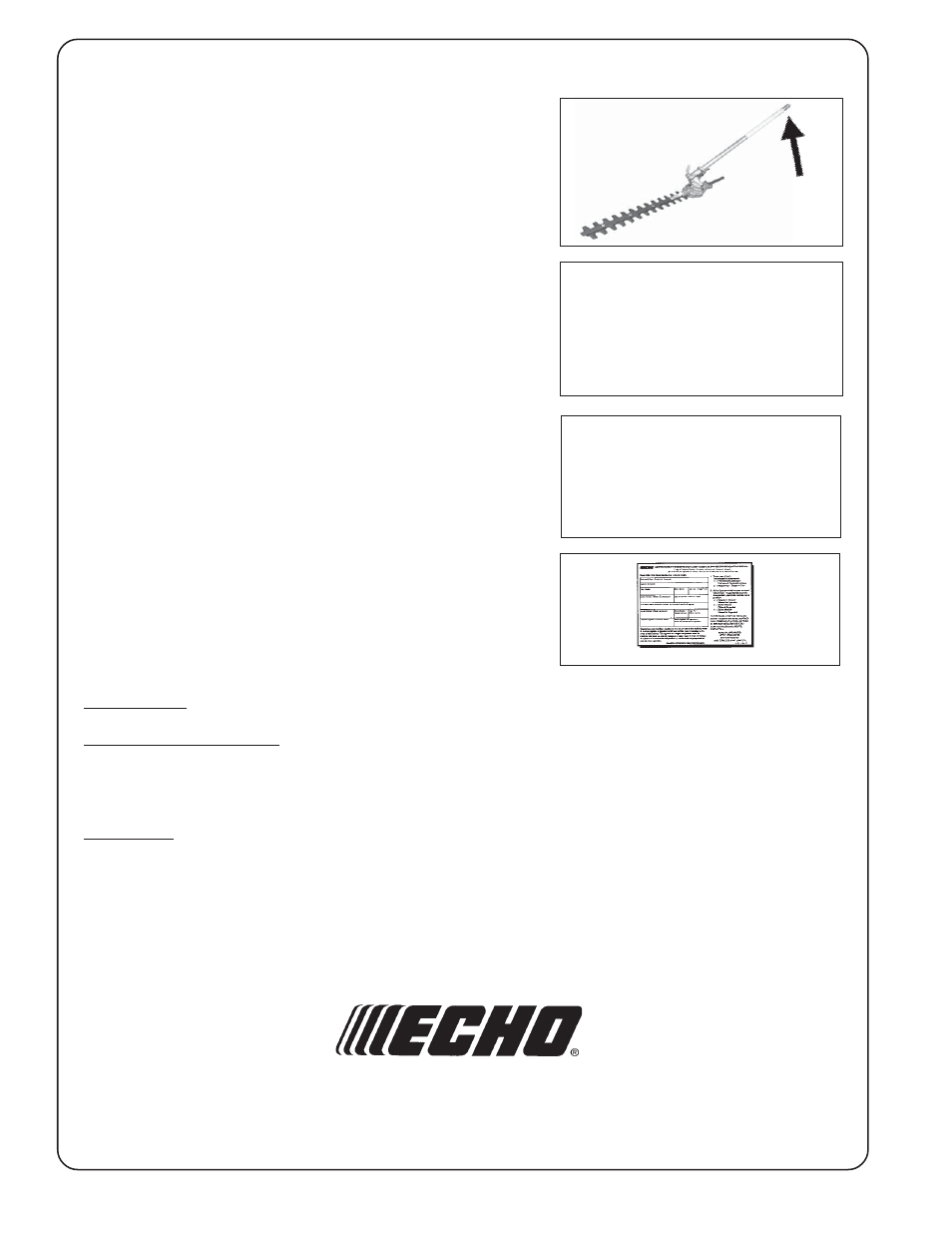 Echo PAS Articulating Hedge Clipper Attachment 99944200590 User Manual | Page 16 / 16