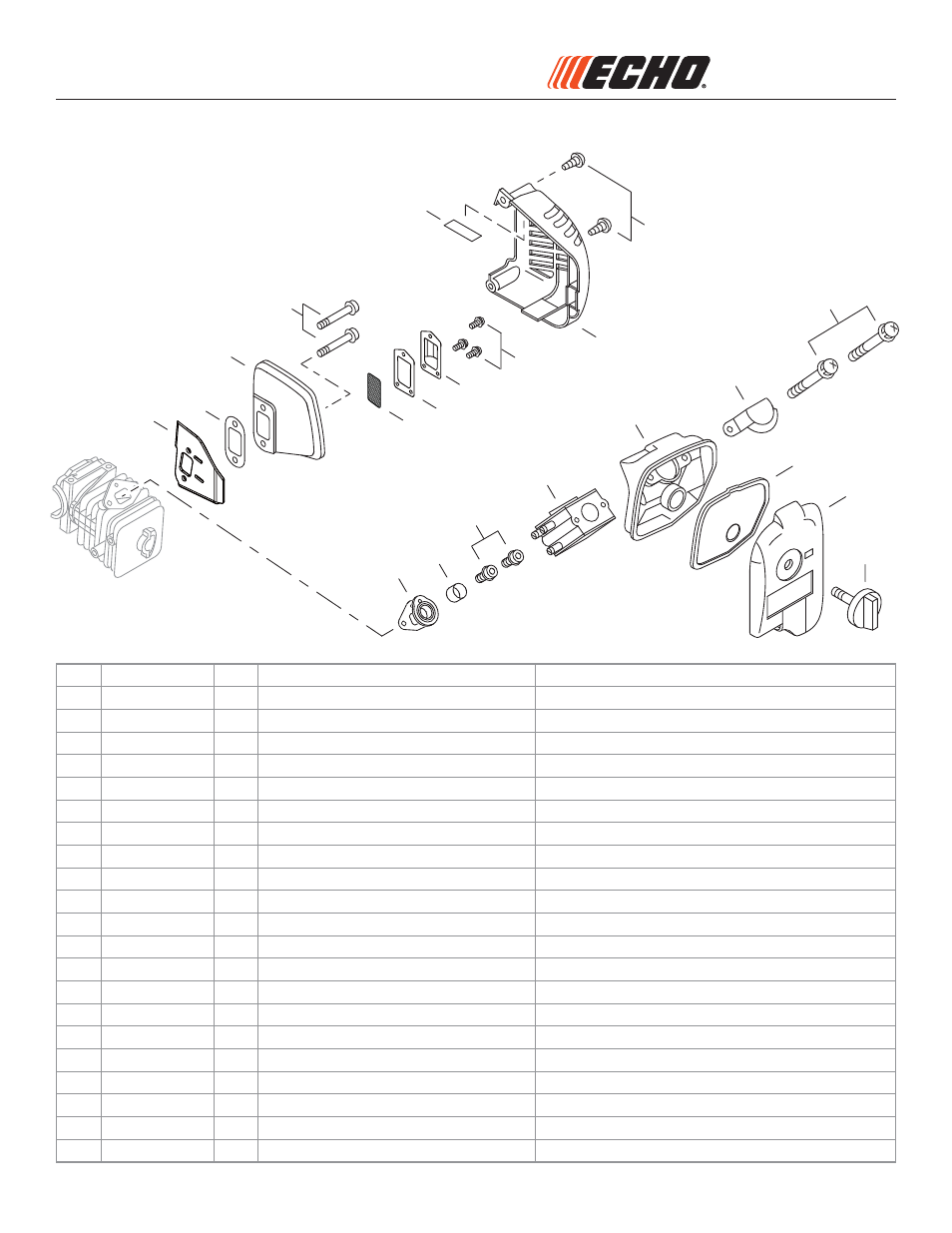 Air filter, intake, exhaust, Filtro de aire, admisión, escape, Cs-271t | Echo MOTOSIERRA CS-271T User Manual | Page 4 / 13
