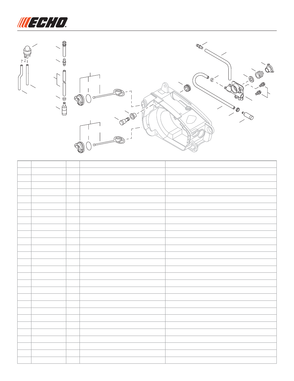 Oil and fuel system, Sistema de aceite y combustible, Cs-271t | Echo MOTOSIERRA CS-271T User Manual | Page 7 / 13