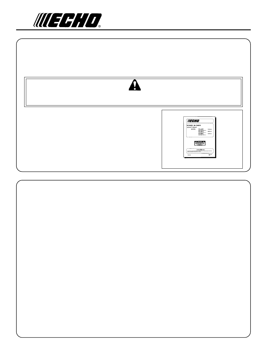 Echo PB-60HT User Manual | Page 2 / 24