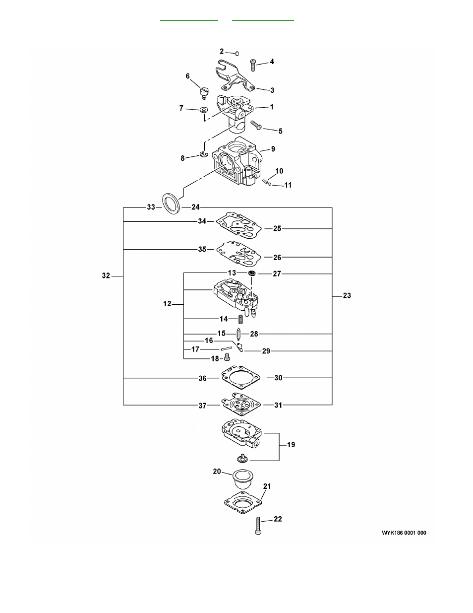 Carburetor -- wyk-186 | Echo PAS-260 User Manual | Page 14 / 42