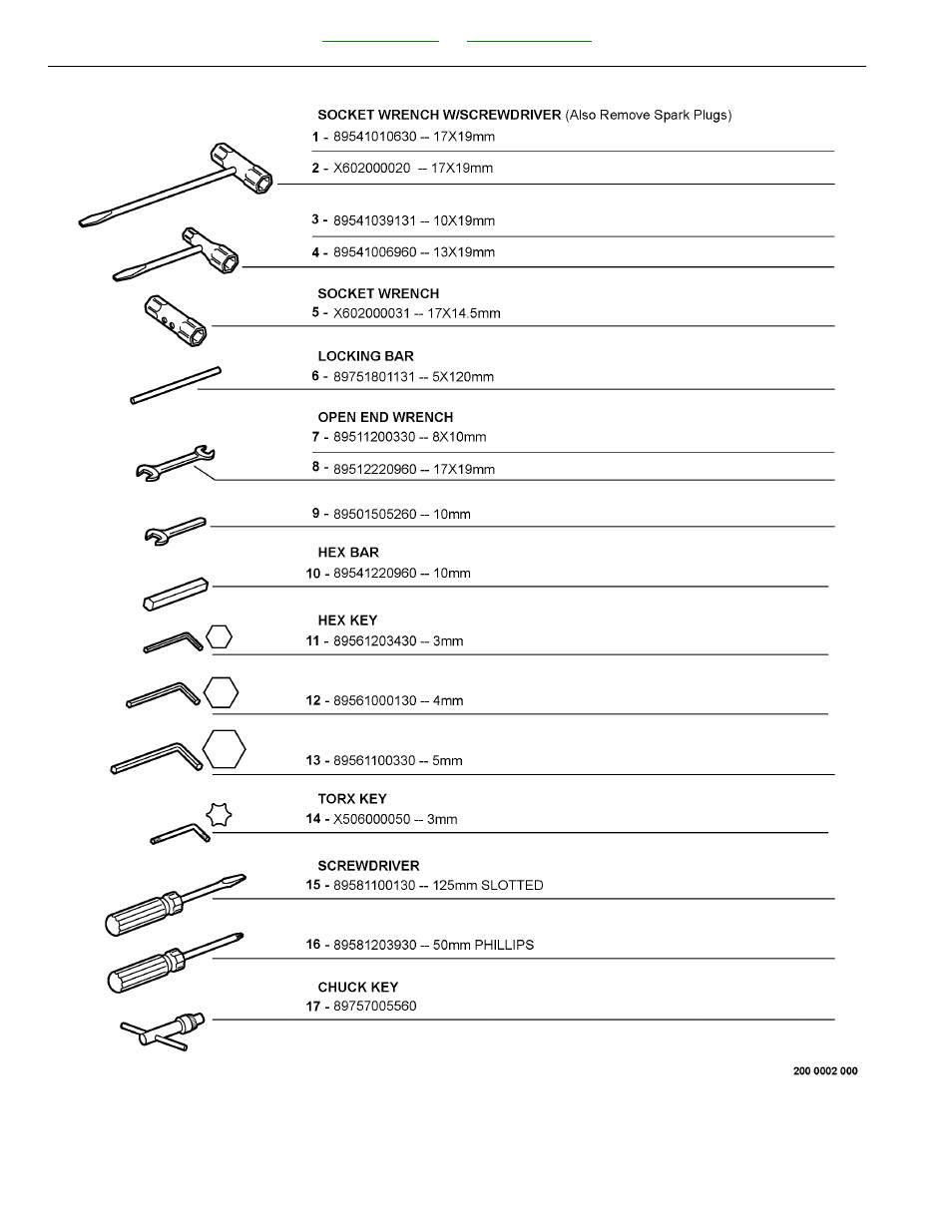 Tools | Echo PAS-260 User Manual | Page 36 / 42